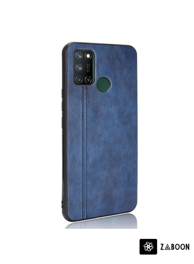 Zaboon Protective Case Cover For OPPO Realme C17/Realme 7i Shockproof Sewing Cow Pattern Skin PC + PU + TPU Case - Image 3