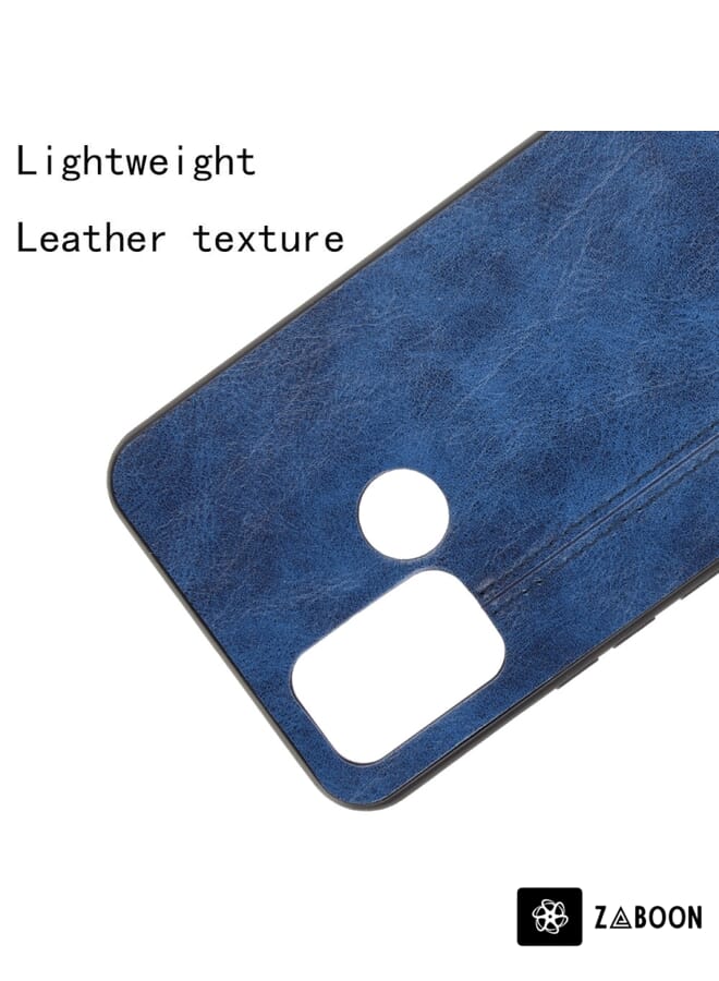 Zaboon Protective Case Cover For OPPO Realme C17/Realme 7i Shockproof Sewing Cow Pattern Skin PC + PU + TPU Case - Image 5