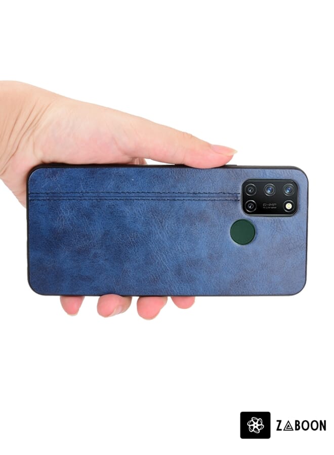 Zaboon Protective Case Cover For OPPO Realme C17/Realme 7i Shockproof Sewing Cow Pattern Skin PC + PU + TPU Case - Image 4