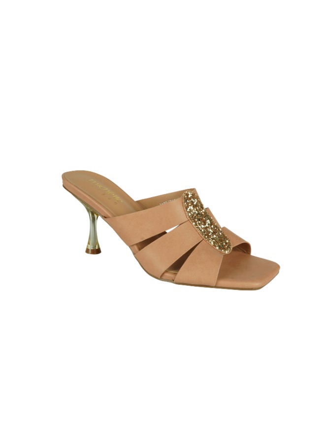 Michelle Morgan Michelle Morgan Ladies Kitten Heel 213RJ773 Beige  - Image 1