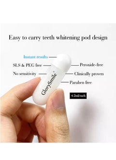 GlorySmile 6 Pieces PAP+ Teeth Whitening Gel Pods Peroxide-Free Stain Removal Sensitive-Free & Enamel Safe Formula Clinically Proven Pain-Free Long Lasting Results Desensitizing Gel 25.2ml  - Image 4