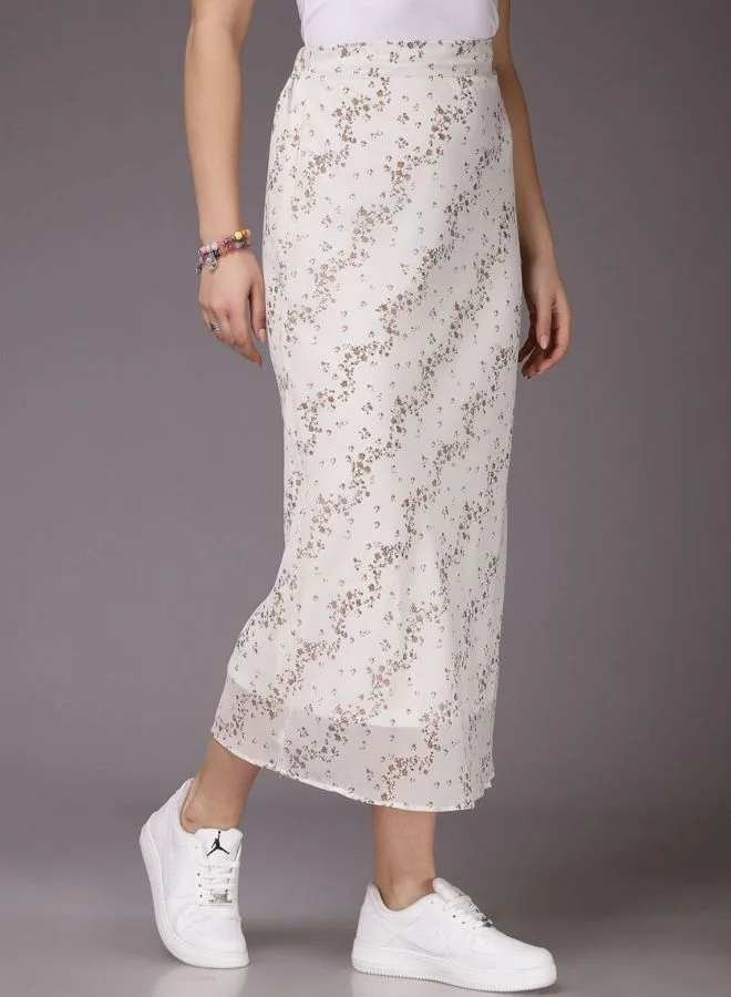 مرفوعة Women Regular Fit Ditsy Mid Rise Maxi Skirt