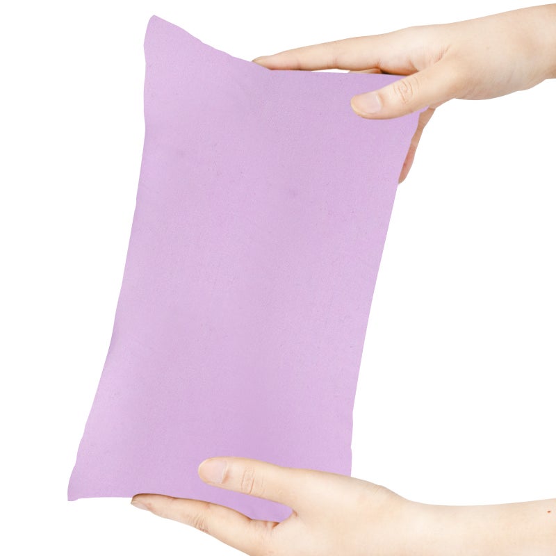 Cross-border mini pillow children's accompanying nap pillow car pillow adult neck pillow auxiliary pillow multi-purpose solid color pillow(light purple Light Purple) - Image 1