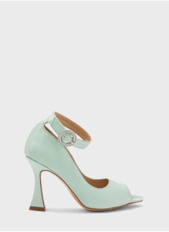 Ankle Strap Peep Toe Pump
