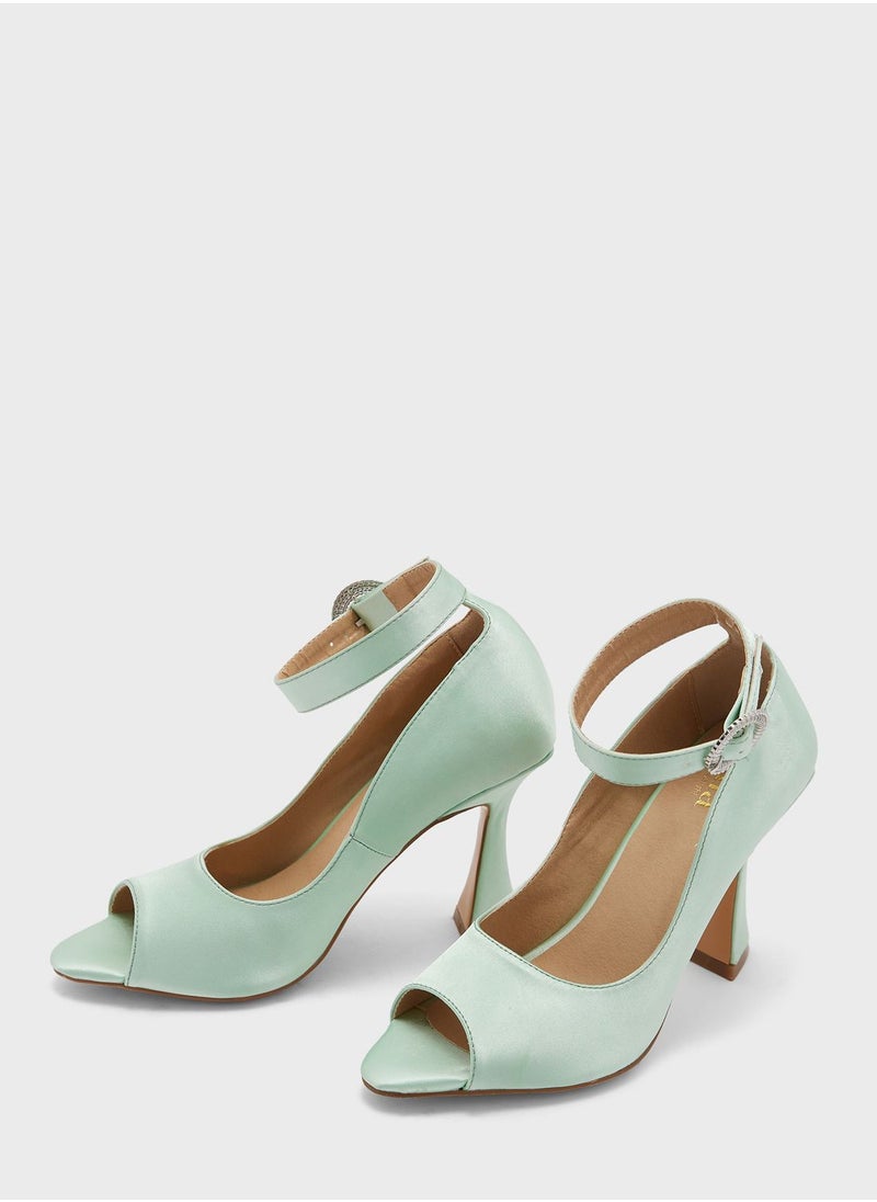 Ella Limited Edition - Ankle Strap Peep Toe Pump - Image 1