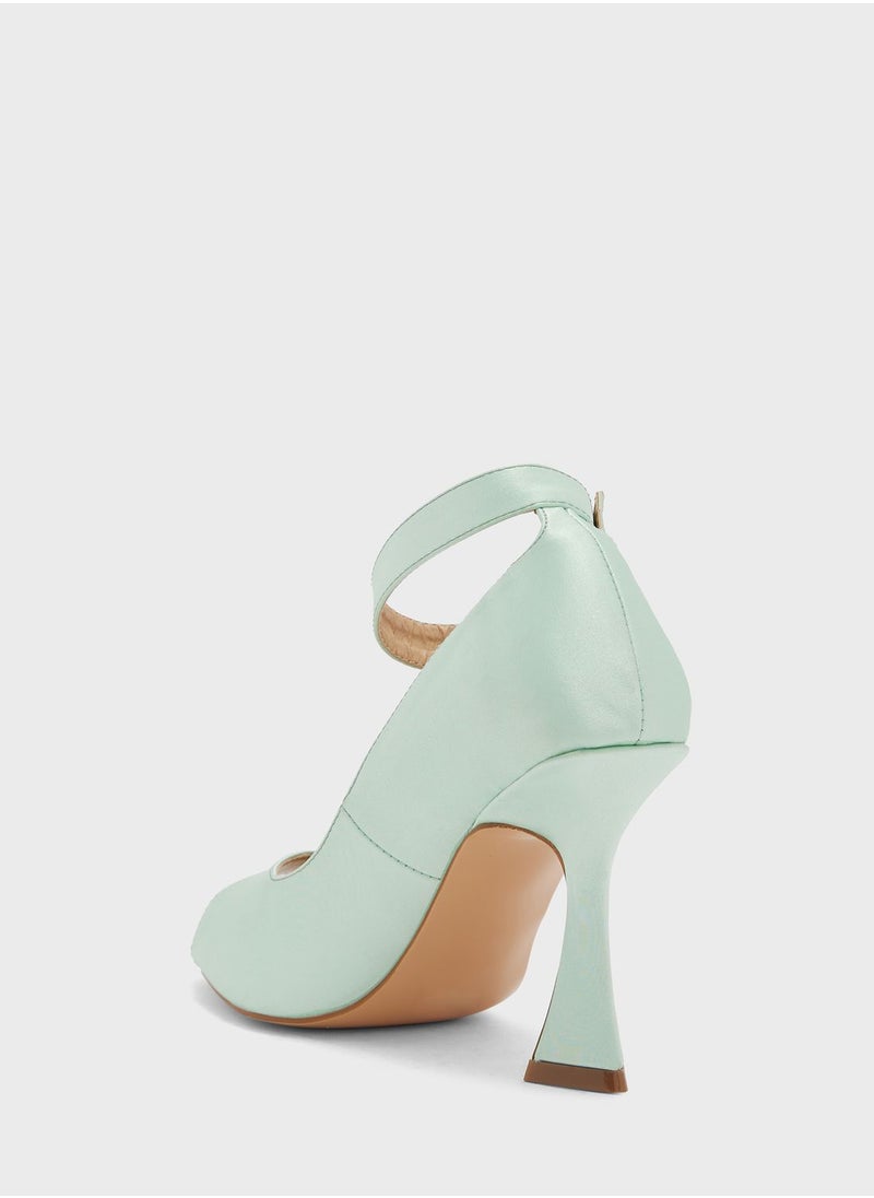 Ella Limited Edition - Ankle Strap Peep Toe Pump - Image 1