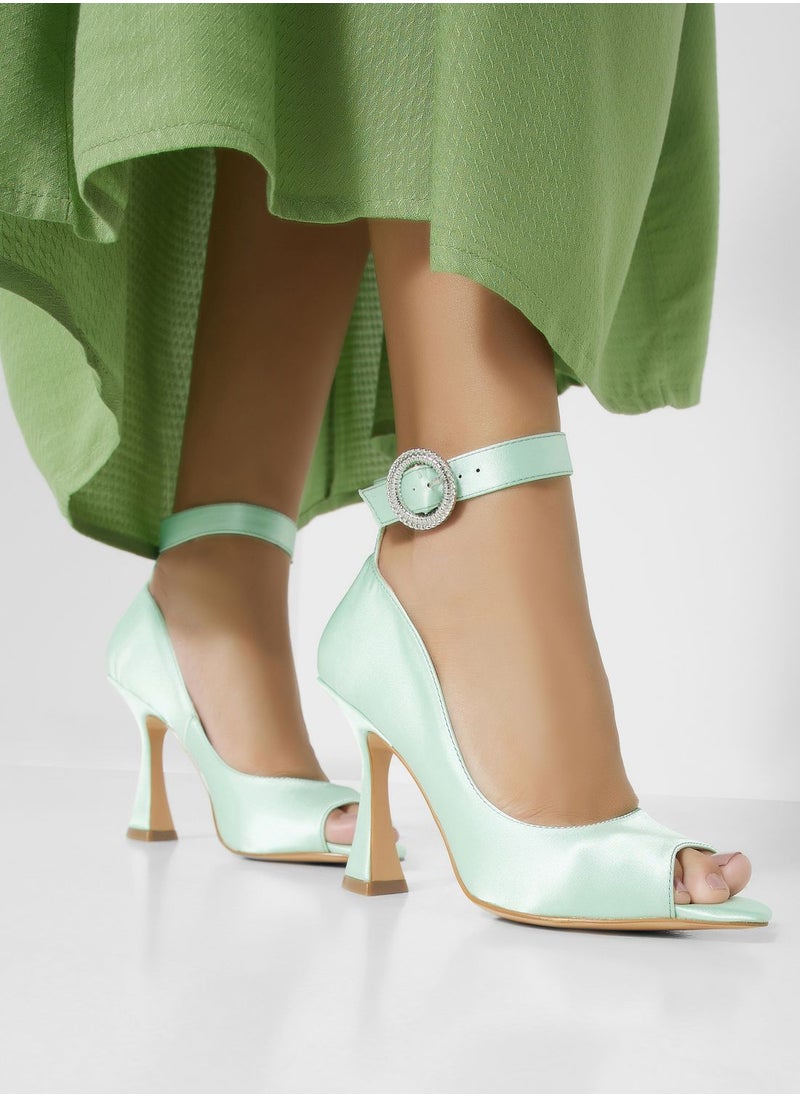 Ella Limited Edition - Ankle Strap Peep Toe Pump - Image 1