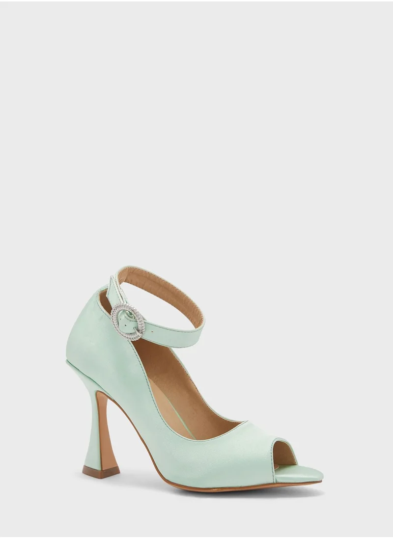 Ella Limited Edition Ankle Strap Peep Toe Pump