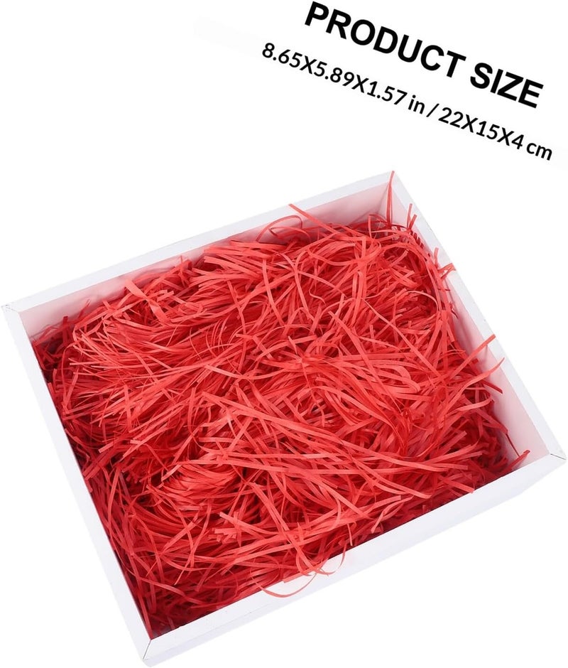NIYANGLE Box Filling Silk Paper Shred, 2pcs 120g Red Crinkle Cut Paper Shredder for Wrapping, Wedding Supplies, Party Decoration, and Craft Filling - Image 2