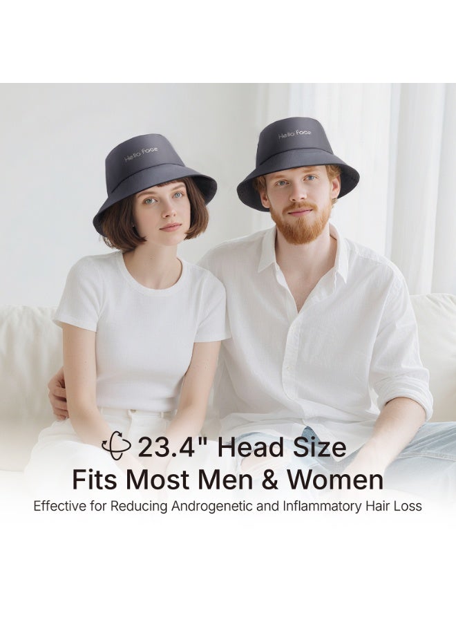 Hello Face LED Red Light Hair Growth Hat, 660/850nm Infrared Pulse Light Therapy Cap, Unisex Anti-Hair Loss & Hair Care Fisherman Hat, 40Hz Pulse Scalp Treatment Device - Image 5