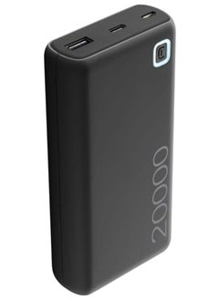 This Cellularline ESSENCE  Power Bank Provides a Massive 20000mAh Battery Capacity, Ensuring Extended Power Backup for Multiple Devices.