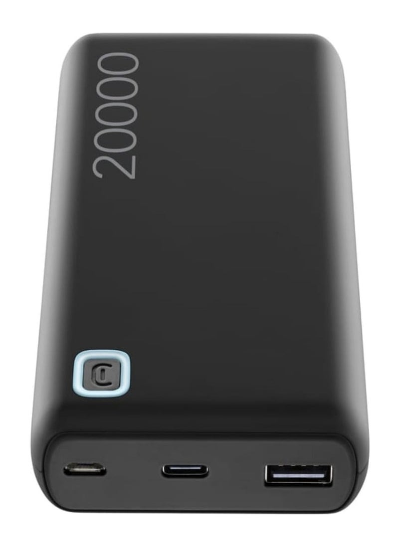 Cellularline - This Cellularline ESSENCE  Power Bank Provides a Massive 20000mAh Battery Capacity, Ensuring Extended Power Backup for Multiple Devices. - Image 1