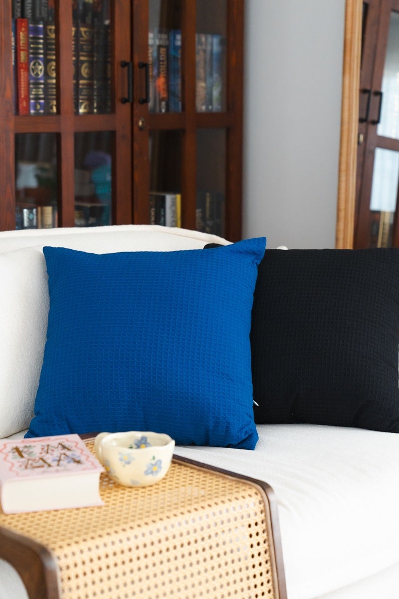 More cottons Waffle Cushion Material: 100% Cotton Breathable waffle weave Gentle on sensitive skin Easy care – hand wash or machine wash on delicate cycle Perfect for all seasons  - Image 2