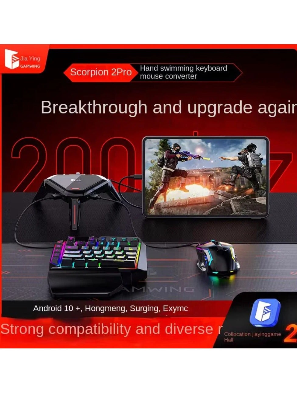 Gamwing Moxie 2 Pro Gaming Mouse, Keyboard, Headset, and Charging