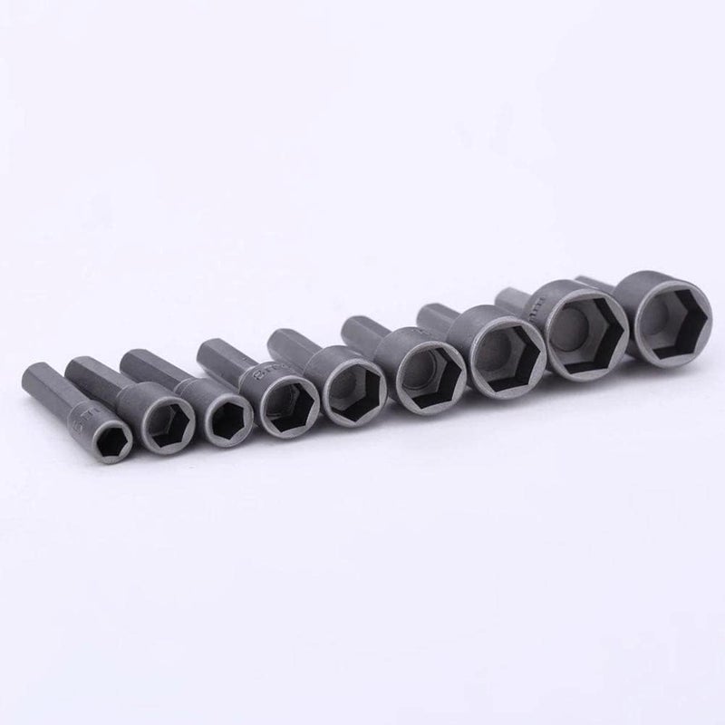 Veltrix - 9pcs 5-13mm Hexagon Nut Driver Drill Bit Socket Screwdriver Wrench Set for Electric Screwdriver Handle Tools - Image 3