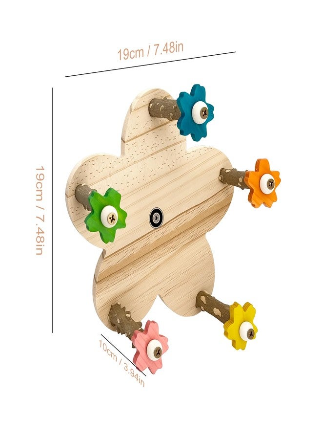 FALESHOS Parakeet Toys, Natural Wood Perch with 5 Branches, Unique Durable Avian Cage Accessories for Parakeets, Cockatiels, Budgerigars, Conures, Lovebirds - Image 2
