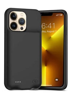 Battery Case for iPhone 13 Pro, Enhanced 3500mAh Portable Protective Charging Case Compatible with iPhone 13 Pro Rechargeable Extended Battery Charger Case (Black)