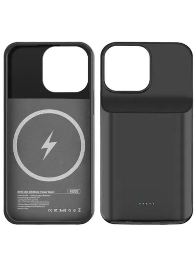 SHOPI - Battery Case for iPhone 13 Pro, Enhanced 3500mAh Portable Protective Charging Case Compatible with iPhone 13 Pro Rechargeable Extended Battery Charger Case (Black) - Image 1