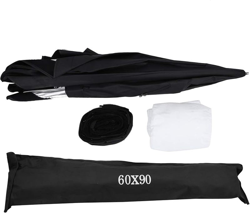 60x90cm Portable Photo Studio Softbox With Umbrella Diffuser And Reflector For Speedlight Flash - Image 2