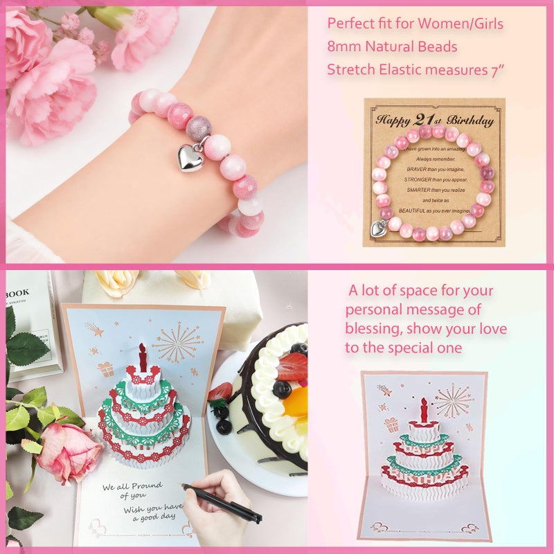 Awfrky 21st Birthday Gifts For Her - Happy 21 Year Old Gift Box for Women, Best Friends, Female Daughter, Sister, Girlfriend, Coworker, Bestie - Unique Basket - Image 4