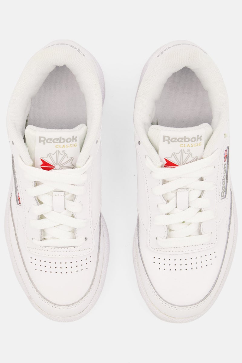Reebok Kids Boy Club C 85 Lace Up Outdoor Shoes, White  - Image 4