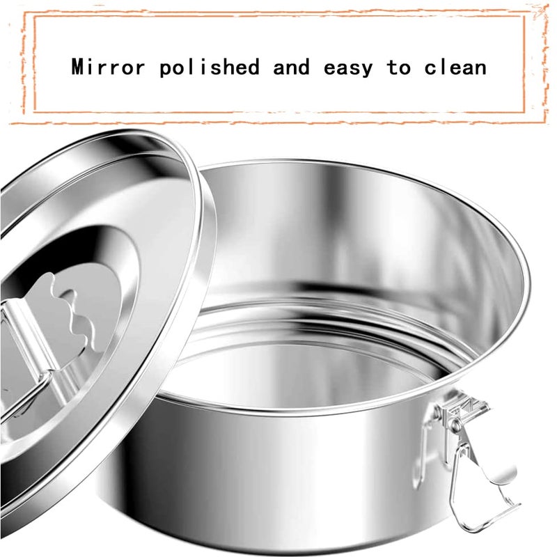 Puluru Stainless Steel Flan Mold 1.6Qt For Instant Pot 6Qt  Silver Molde Para Flan Maker - Image 4