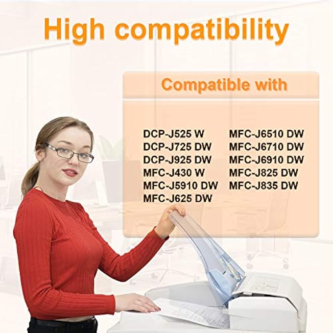 D&C COMPATIBLE INK CARTRIDGE FOR BROTHER LC-1220 LC-1240 XL FOR BROTHER MFC-J280W MFC-J425W MFC-J435W MFC-J5910DW MFC-J625DW MFC-J6510DW MFC-J6710DW MFC-J6910DW MFC-J825DW MFCJ835DW (10-PACK) - Image 3