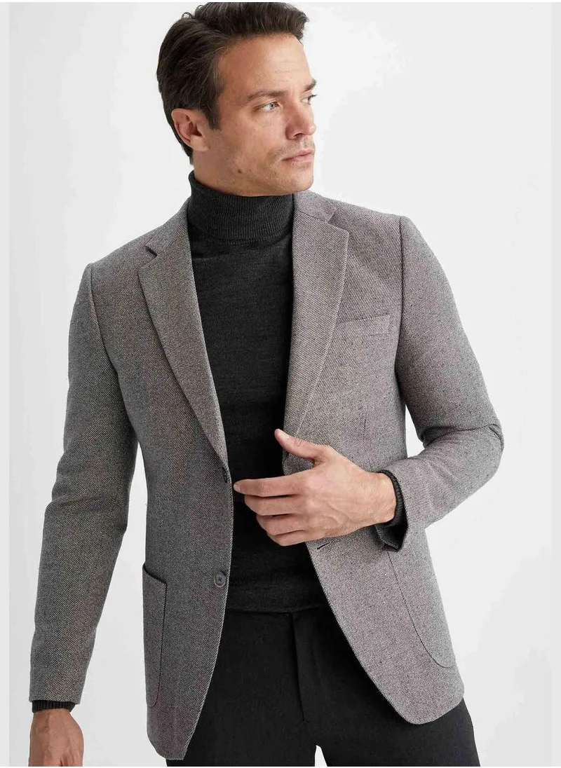 DeFacto Slim Fit Printed Blazer Jacket