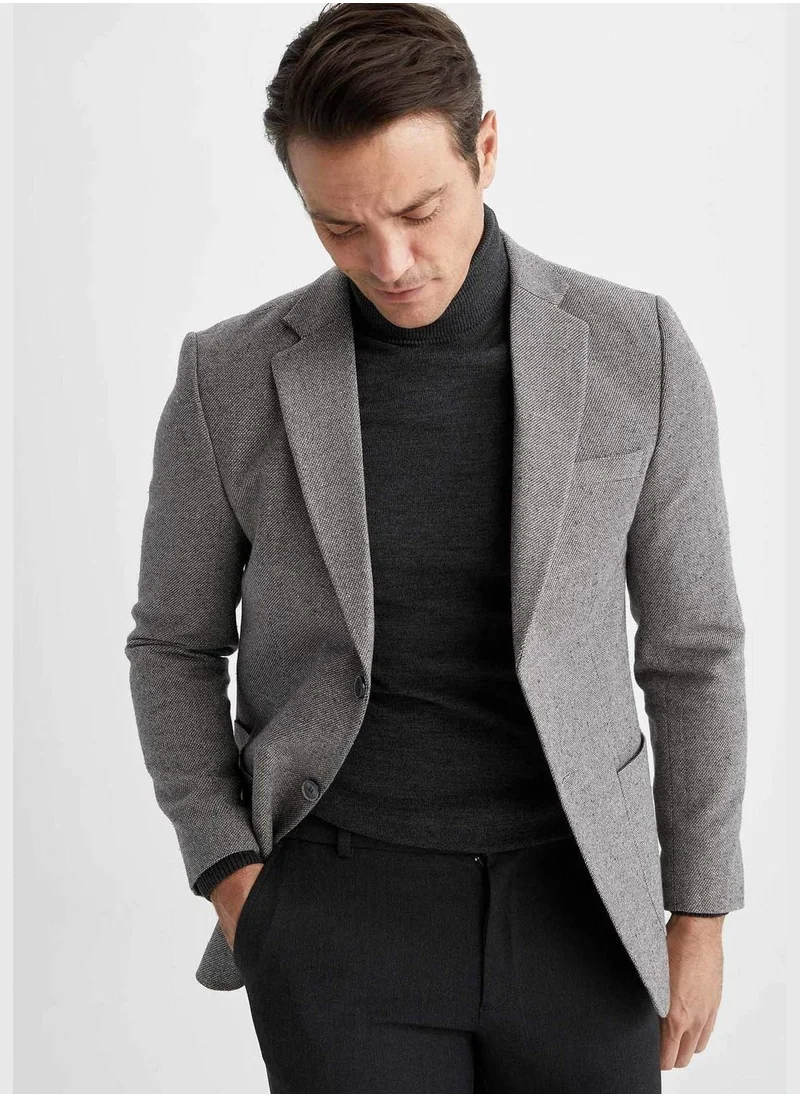 DeFacto Slim Fit Printed Blazer Jacket