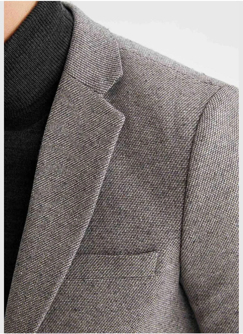 DeFacto Slim Fit Printed Blazer Jacket