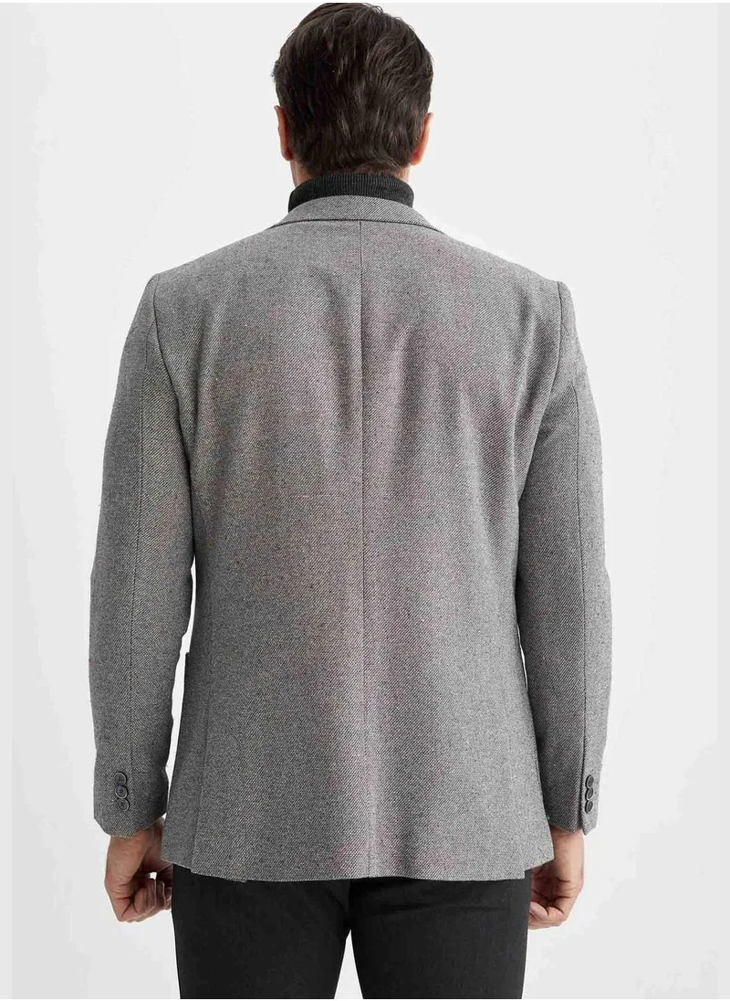 DeFacto Slim Fit Printed Blazer Jacket