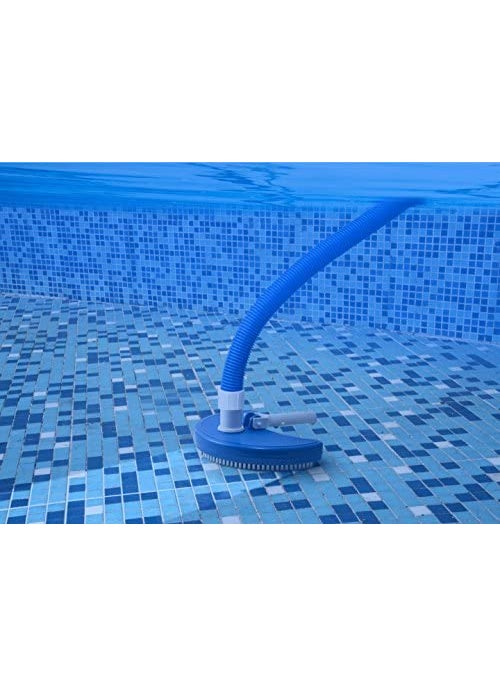 BLUSICON - BLUSICON Swimming Pool Half Moon Vacuum Head with Bristles All Kind of Pool Floor Cleaner Professional Weighted Suction Sweeper Maintenance Cleaning kit - Image 1