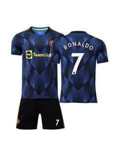 2021-2022 Season Red Devils II Away Football Jersey RONALDO #7 Football Jersey/Shorts Gift Set Kids Sizes & Adult Sizes for Fans & Friends