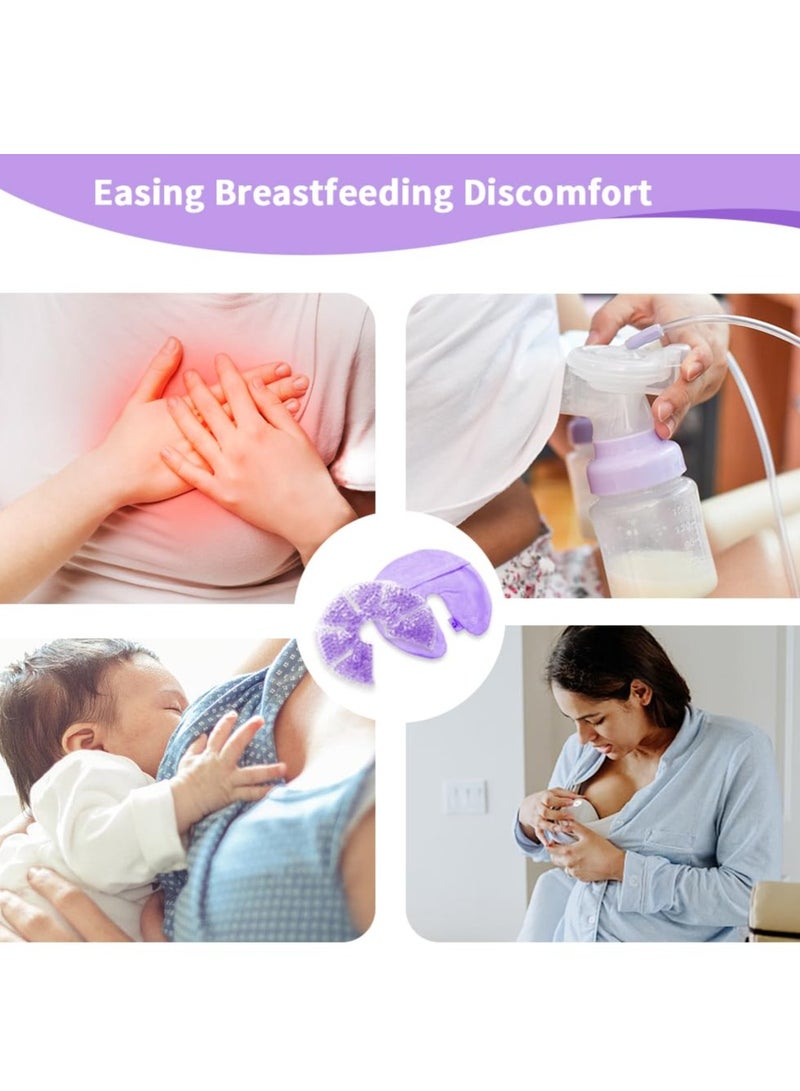 Y&D 1 Pair Hot and Cold Gel Pads Bead 3-in-1 Breast Therapy Packs Breast Ice Packs for Breastfeeding Relief and Nursing Comfort Pain Mastitis Engorgement Plugged Ducts Boost Milk Let-Down & Production Breastfeeding Essentials for Feeding Support Postpartum Recovery Engorgement Microwavable Can Use with Breastpump - Image 4