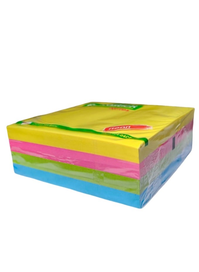 فانتاستيك ملاحظات لاصقة فانتاستيك 4×4 بوصة FK-N404-O4CF - (4 وسادات * 100 قطعة) 400 قطعة متعددة الألوان - Image 3