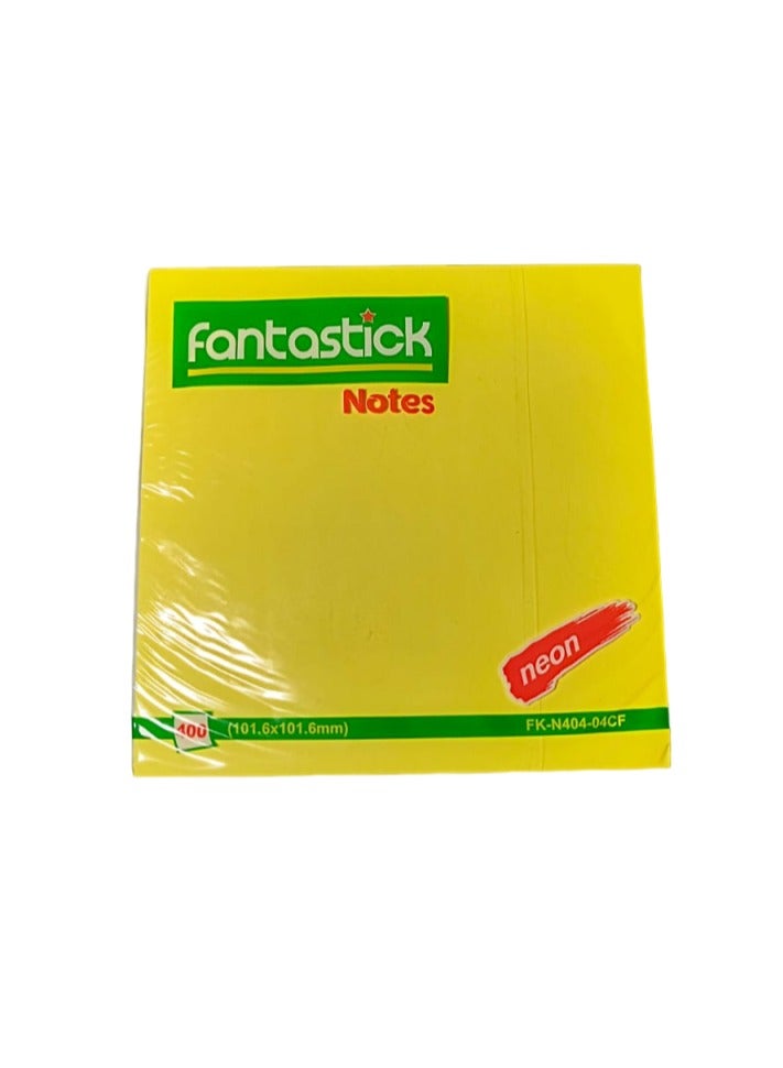 فانتاستيك ملاحظات لاصقة فانتاستيك 4×4 بوصة FK-N404-O4CF - (4 وسادات * 100 قطعة) 400 قطعة متعددة الألوان - Image 4