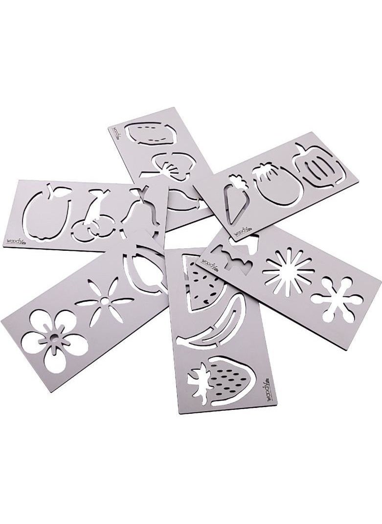 Woody Life Wooden Fruits, Vegetables and Flower Pattern Drawing Hearts Hand Muscle Developing Children's Toy  - Image 3