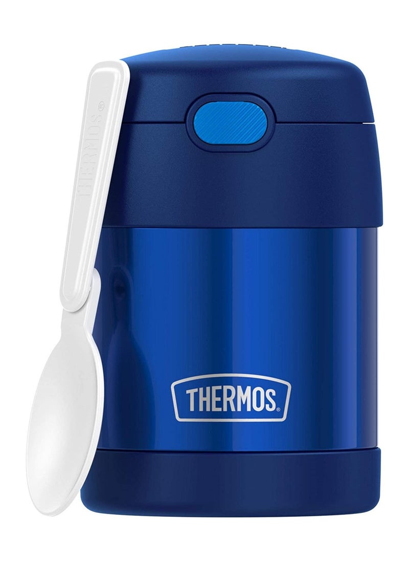 THERMOS - Stainless Steel Vacuum Insulated Kids Food Jar with Folding Spoon Navy - Image 1