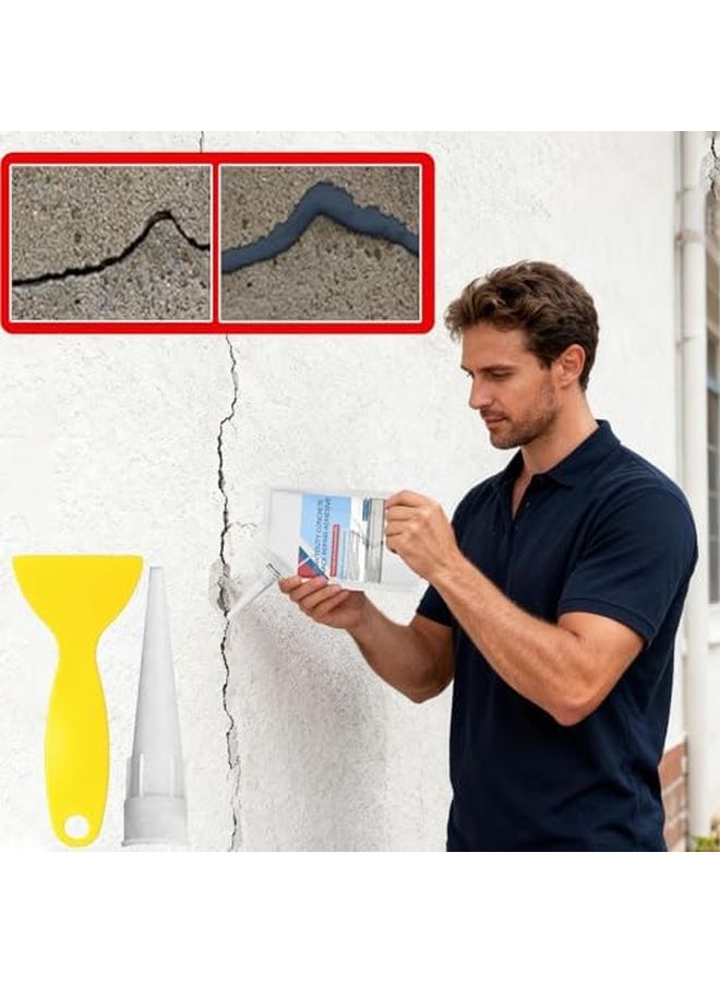500g Self Leveling Cement Crack Filler Waterproof Repair for Driveway Sidewalk Patio Asphalt - Image 3