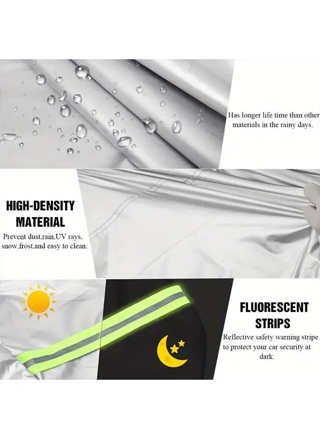 Generic - Car Cover With 6 Reflective Strips, Portable Storage Car Sunshade, Dustproof, Single-Side Zipper Door, Heat-Insulating And Sun-Proof, Suitable For SUV, Sedan, Truck - Image 1