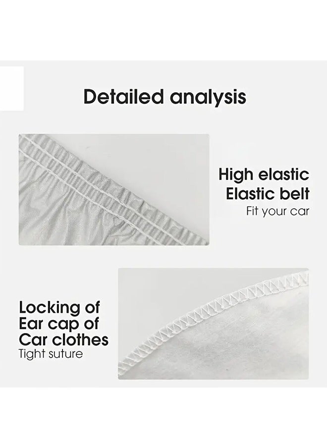 Generic - Car Cover With 6 Reflective Strips, Portable Storage Car Sunshade, Dustproof, Single-Side Zipper Door, Heat-Insulating And Sun-Proof, Suitable For SUV, Sedan, Truck - Image 1