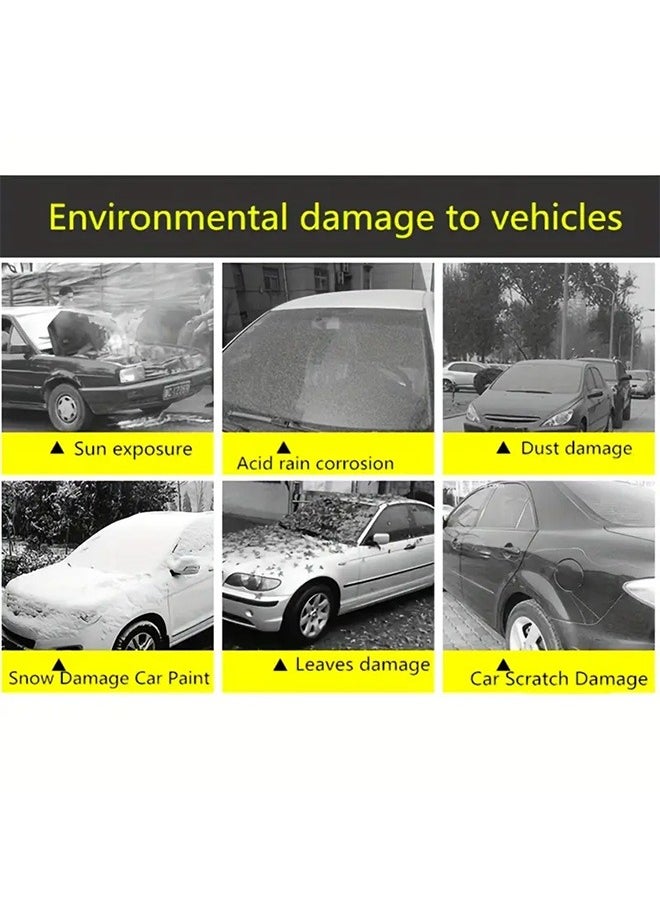 Generic - Car Cover With 6 Reflective Strips, Portable Storage Car Sunshade, Dustproof, Single-Side Zipper Door, Heat-Insulating And Sun-Proof, Suitable For SUV, Sedan, Truck - Image 1