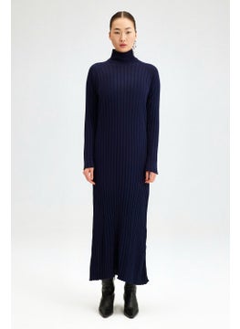 Touche Prive Ribbed High Collar Knitwear Dress  - Image 1