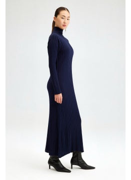 Touche Prive Ribbed High Collar Knitwear Dress  - Image 3