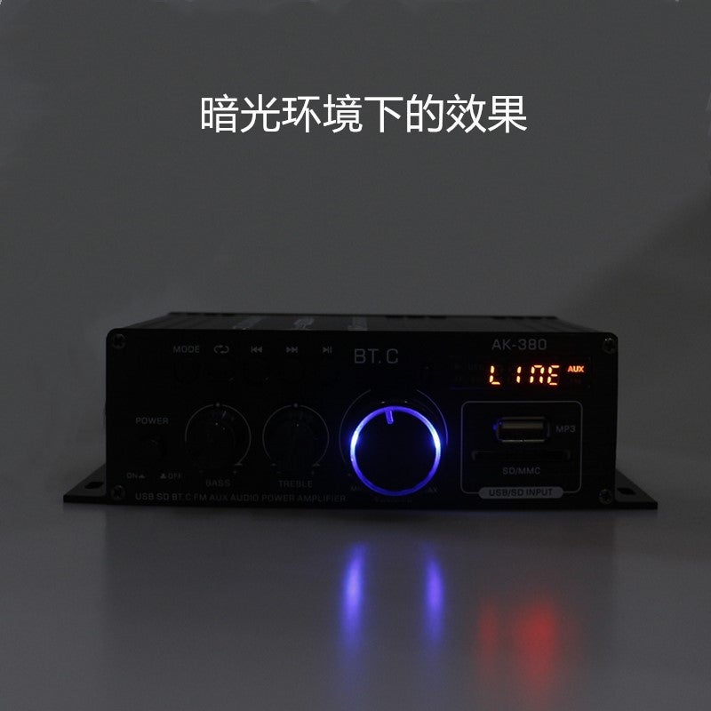 Ak380 Bluetooth Car Audio Home 12V High Power Car Power Amplifier Mini Small Power Amplifier - Image 5
