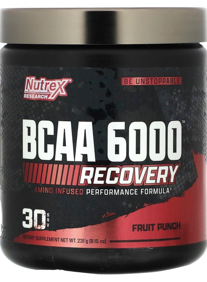 Nutrex Research BCAA 6000 Recovery Fruit Punch 8.15 oz (231 g) - Image 1