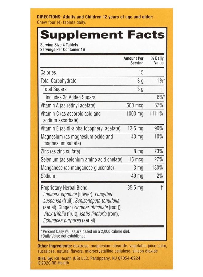 Airborne Immune Support Supplement Very Berry 64 Chewable Tablets - Image 2