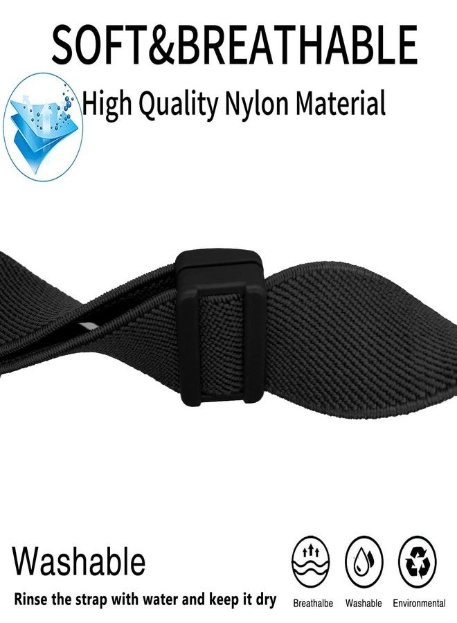 Abanen 20mm Elastic Watch Band with Magnetic Closure for Vivoactive 6 / Venu Sq/Venu 2 Plus, Loop Soft Nylon Lightweight Stretchy Wristband Strap for Vivomove Sport/Vivoactive 5 (Black) - Image 5