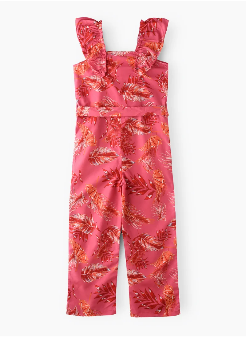 جيلين Tween Trendsetter: Printed Jumpsuit Effortless Style & Summer Fun