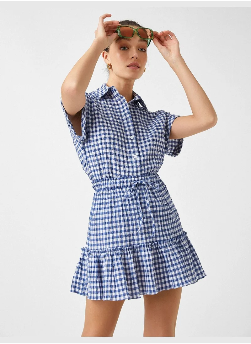 KOTON Check Short Sleeve Shirt